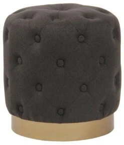 Sitzhocker Naila Stoff Dunkelgrau