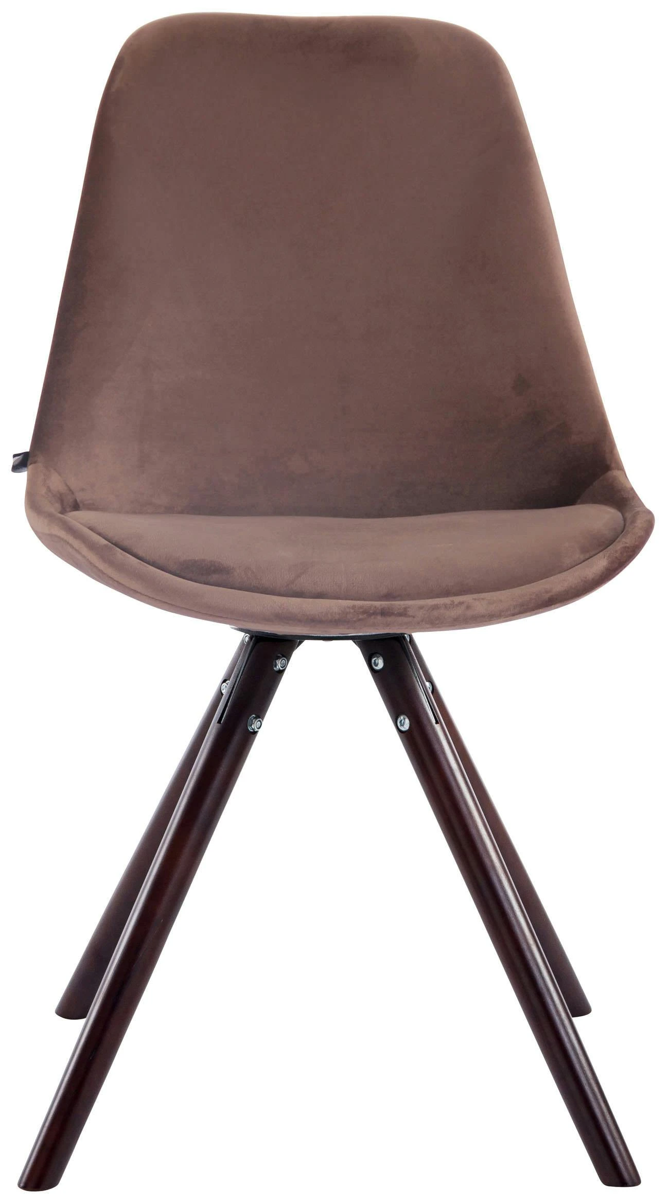 4er Set Stühle Toulouse Samt Rund Cappuccino (eiche) Braun 7 4er Set Stühle Toulouse Samt Rund Cappuccino (eiche) Braun – Bild 7