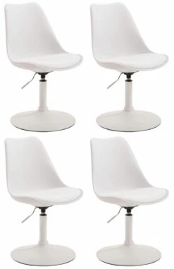 4er Set Esszimmerstühle Maverick W Kunststoff Weiß