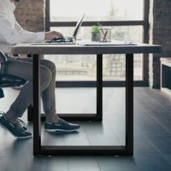 2x Tischbeine Velden 70 Cm Schwarz -CLP 5a52755e 7cff 4c41 abf1 a14beacf1280