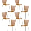 8er Set Besucherstuhl Aaron Eiche