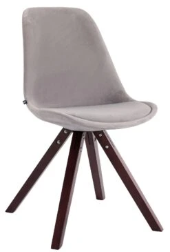 Besucherstuhl Toulouse Samt Square Cappuccino Braun -CLP 5f68535f 3b92 406a a8f3 28cee060d944 1