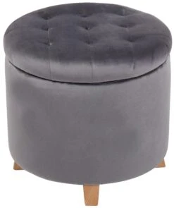 Sitzhocker Naila Samt Dunkelgrau 10 Sitzhocker Naila Samt Dunkelgrau -CLP 62984483 9eae 4777 9a61 fdbe4222adff 2