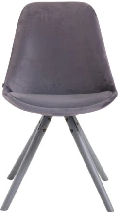 4er Set Stühle Toulouse Samt Rund Grau Dunkelgrau -CLP 630ee6c2 32ad 4b5c 8cb9 063090c5c2ce