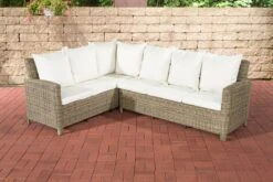 Rundrattan L Garnitur Bermeo 5mm Cremeweiß Natura