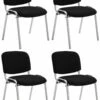4er Set Stühle Ken C Stoff Schwarz