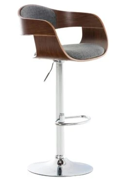 Barhocker Kingston Stoff Walnuss/dunkelgrau -CLP 657c316a 8b75 46be b539 5c23ef6c579b