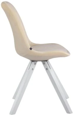 4er Set Stühle Toulouse Samt Square Weiß (eiche) Creme -CLP 6c043a0b 8204 4f2d 8dfa e11c93b8a095