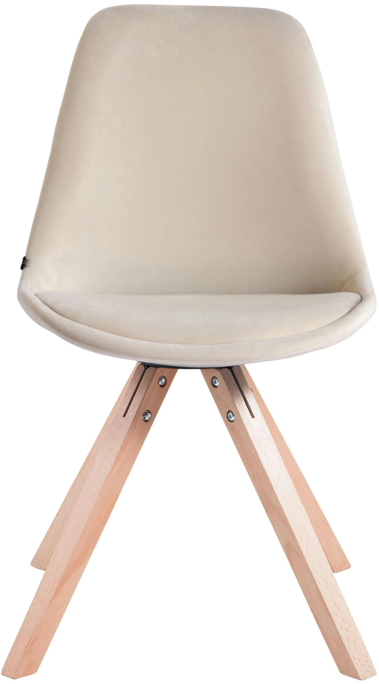 4er Set Stühle Toulouse Samt Square Natura (eiche) Creme 7 4er Set Stühle Toulouse Samt Square Natura (eiche) Creme – Bild 7