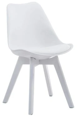 Besucherstuhl Borneo V2 Kunstleder Weiß (eiche) Weiß