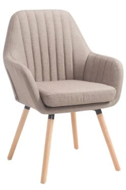 Stuhl Florian Stoff Natura (eiche) Creme -CLP 71e38233 b0da 4bc4 b4f8 0a3a47a4526c