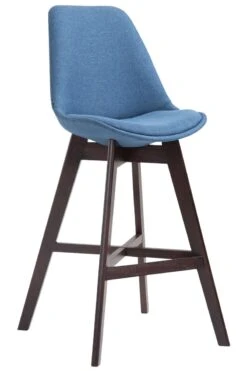 Barhocker Cannes Stoff Cappuccino Blau