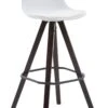 Barhocker Franklin Kunstleder Square Cappuccino Weiß
