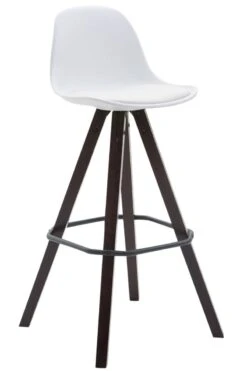 Barhocker Franklin Kunstleder Square Cappuccino Weiß