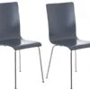 4er Set Besucherstuhl Pepe Grau