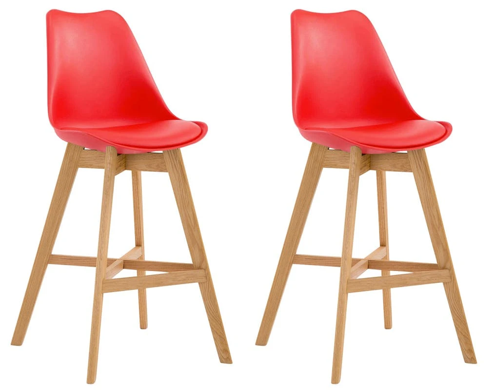 2er Set Barhocker Cannes Kunststoff Weiß Orange 7 2er Set Barhocker Cannes Kunststoff Weiß Orange – Bild 7