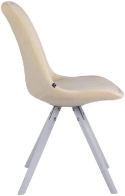 4er Set Stühle Toulouse Samt Rund Weiß Creme -CLP 894b6141 65a2 4d70 af86 26e3c30f9bde