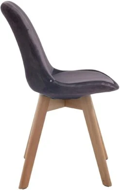 4er Set Besucherstühle Borneo V2 Samt Natura Dunkelgrau -CLP 8f205bd4 1bc0 42be 8073 786ccdf491f3