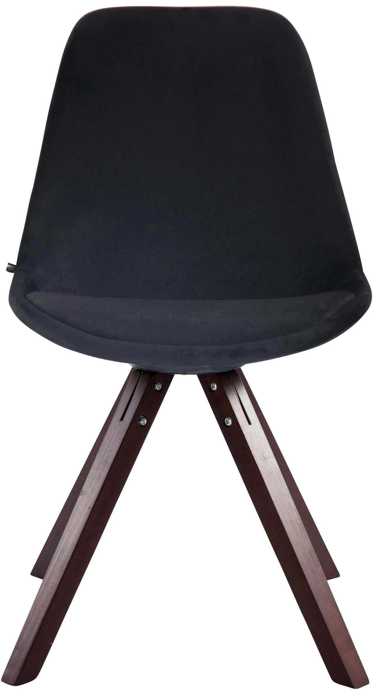 4er Set Stühle Toulouse Samt Square Cappuccino Schwarz 7 4er Set Stühle Toulouse Samt Square Cappuccino Schwarz – Bild 7