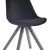 Besucherstuhl Toulouse Samt Square Grau Schwarz