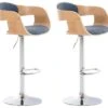 2er Set Barhocker Kingston Stoff Natura/blau
