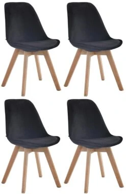 4er Set Besucherstühle Borneo V2 Samt Natura Dunkelgrau -CLP 94ba8ae7 76f7 46ee 91aa ebfae6285170