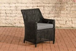 4er Set Sessel Sandnes Eisengrau Schwarz