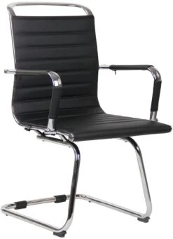 Besucherstuhl Balve Kunstleder Schwarz