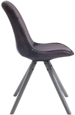 4er Set Stühle Toulouse Samt Rund Grau Dunkelgrau -CLP 97f81b0e 3288 4066 a0bc 2eee75c687f9