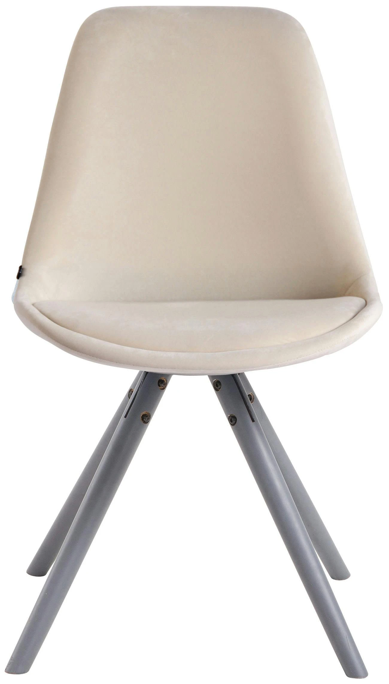 4er Set Stühle Toulouse Samt Rund Grau Creme 7 4er Set Stühle Toulouse Samt Rund Grau Creme – Bild 7