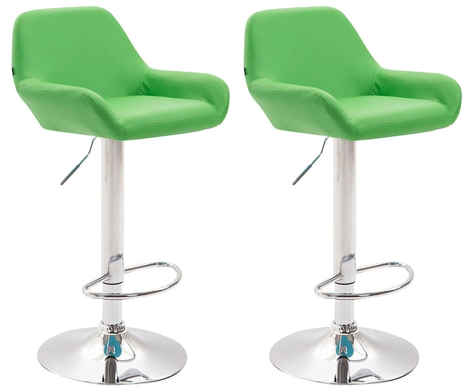 Barhocker Braga Kunstleder Chrom Grün 2 Barhocker Braga Kunstleder Chrom Grün – Bild 2