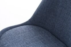 Stuhl Pegleg Stoff Rund Schwarz Blau -CLP a1192b14 5d71 4315 b123 ffdf127c28cf