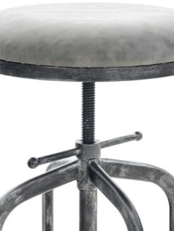 Barhocker Avadi Vintage Kunstleder Antik-silber Dunkelgrau -CLP a17d970d d253 4c64 877d 8ddd48a1bdd2