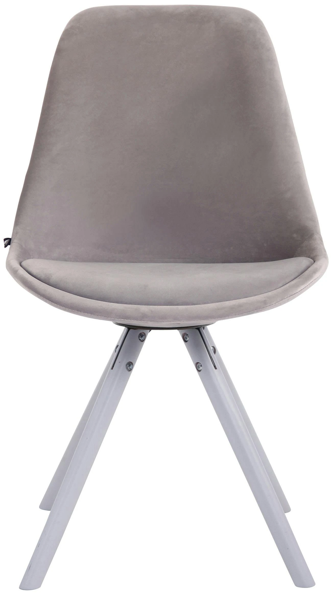 4er Set Stühle Toulouse Samt Rund Weiß Grau 7 4er Set Stühle Toulouse Samt Rund Weiß Grau – Bild 7