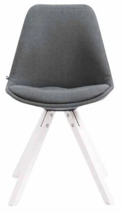 4er Set Besucherstuhl Toulouse Stoff Square Weiß Dunkelgrau -CLP a2e3ab88 c0d7 434f a8b4 545e7336e720