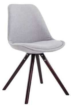 Besucherstuhl Toulouse Stoff Rund Cappuccino (eiche) Grau