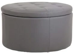 Sitzhocker Evora Kunstleder Grau -CLP a4457a84 4f17 4d8c 95ed ad5de828fde0