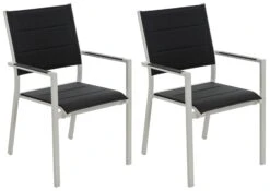 2er Set Stapelstühle Jones Schwarz