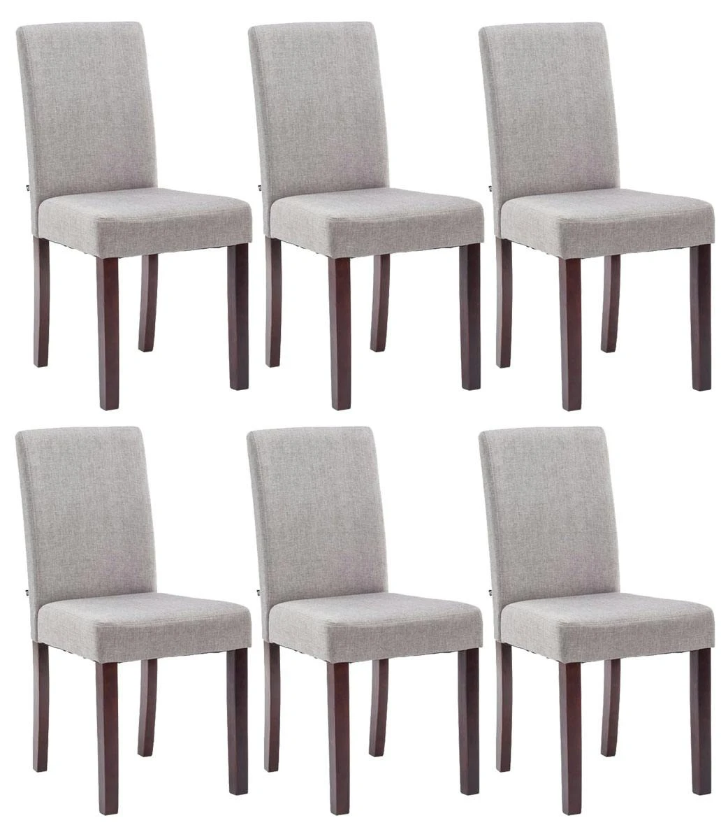 4er Set Esszimmerstuhl Ina Stoff Cappuccino : Farbe - Hellgrau 5 4er Set Esszimmerstuhl Ina Stoff Cappuccino : Farbe - Hellgrau – Bild 5