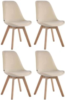 4er Set Besucherstühle Borneo V2 Samt Natura Dunkelgrau -CLP a631df31 df99 4ab2 b2f1 bd2e8e66e734