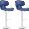 2er Set Barhocker Las Vegas V2 Kunstleder Weiß Blau