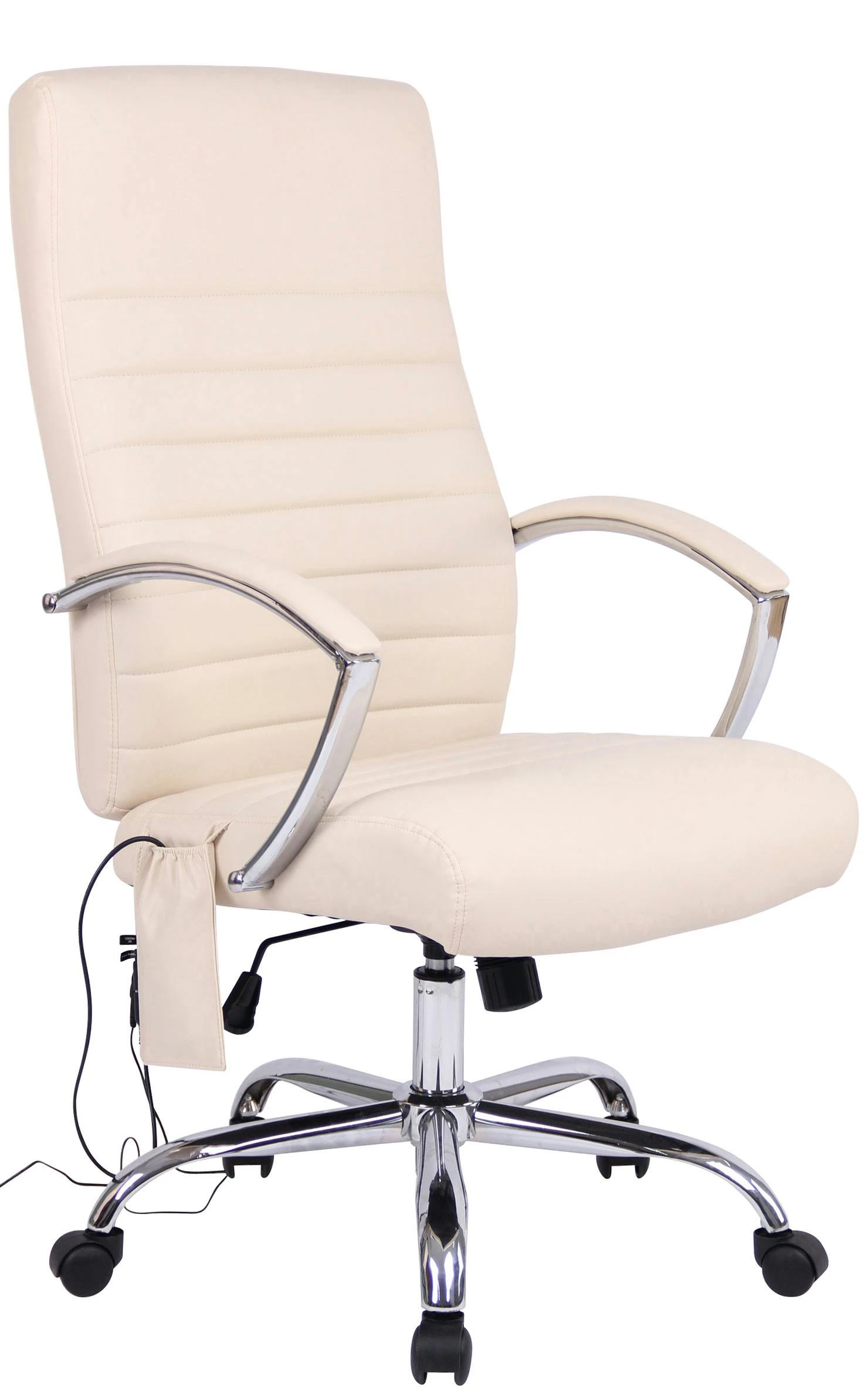 Bürostuhl Valais Stoff Mit Massagefunktion Creme 2 Bürostuhl Valais Stoff Mit Massagefunktion Creme – Bild 2