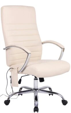 Bürostuhl Valais Kunstleder Mit Massagefunktion Creme