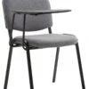 Stuhl Ken Mit Klapptisch Stoff Grau