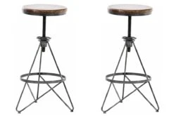 2er Set Barhocker Karla Silber