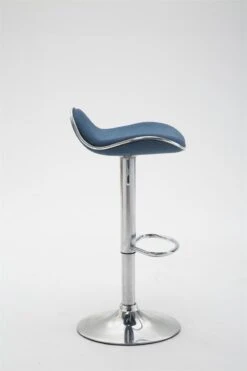 Barhocker Shanghai Stoff Chrom Blau -CLP ad552697 dd27 4b35 b4c6 e518ffc956a3