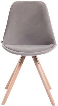 4er Set Stühle Toulouse Samt Rund Natura (eiche) Grau -CLP b072200d b99f 4c68 91a6 7b51ccc1ee9e