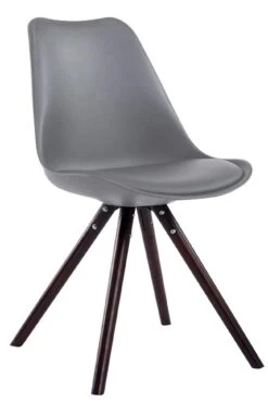 Besucherstuhl Toulouse Cappuccino Rund Grau