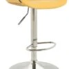 Barhocker Anaheim Filz Chrom Gelb