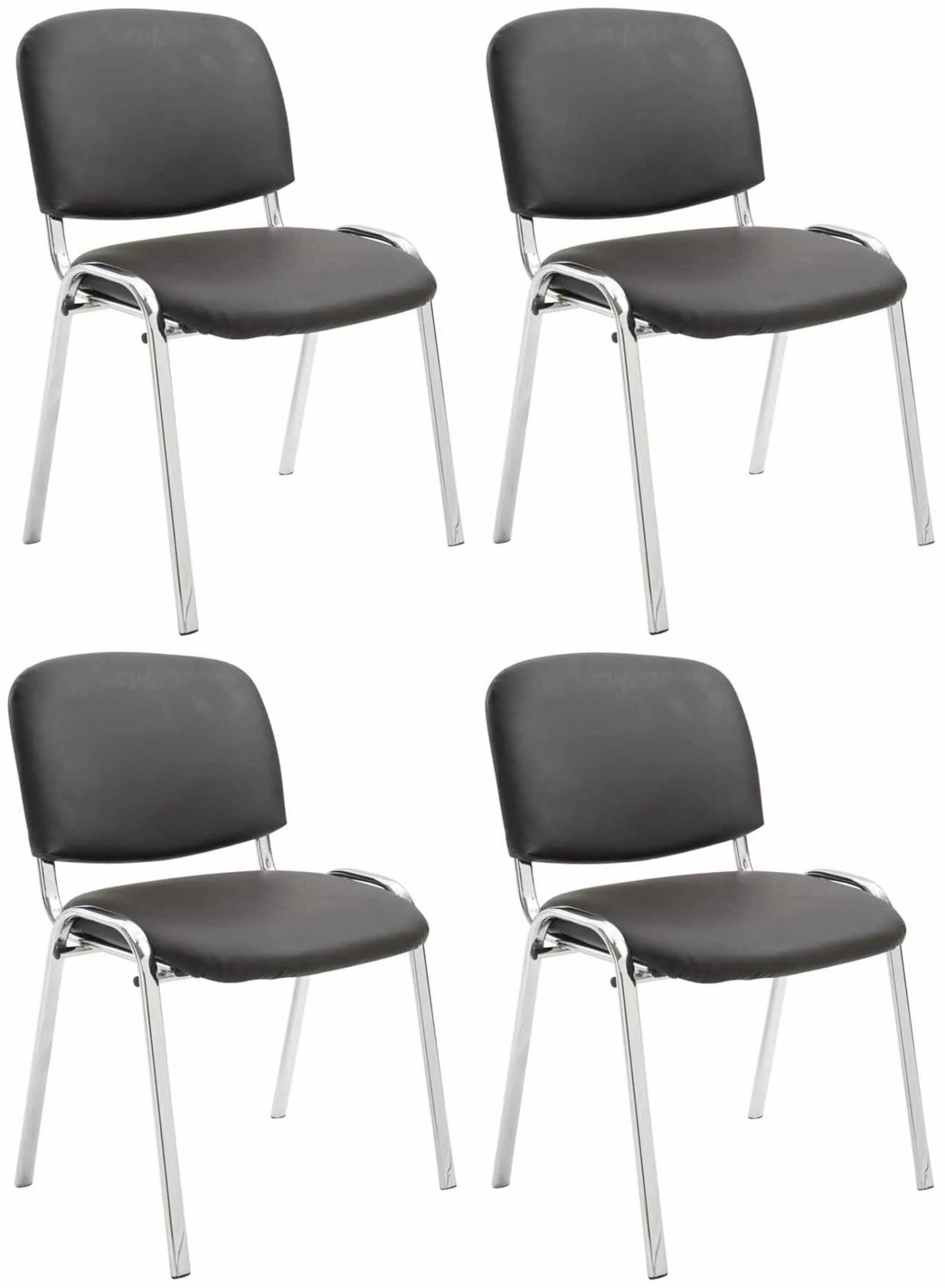 4er Set Stühle Ken C Kunstleder Braun 1 4er Set Stühle Ken C Kunstleder Braun